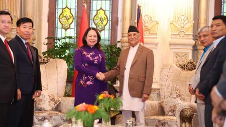 नेपाल भ्रमणमा भियतनामकी उपराष्ट्रपति, उच्चस्तरीय भेटघाटसँगै सम्बन्ध विस्तारमा जोड
