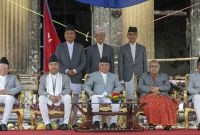 शीतलनिवासमा मन्त्रीहरूको शपथ, सभामुख–उपसभामुख अनुपस्थित!
